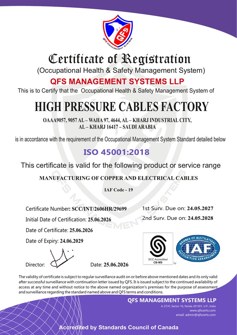 Occupational Health & Safety — ISO 45001:2018